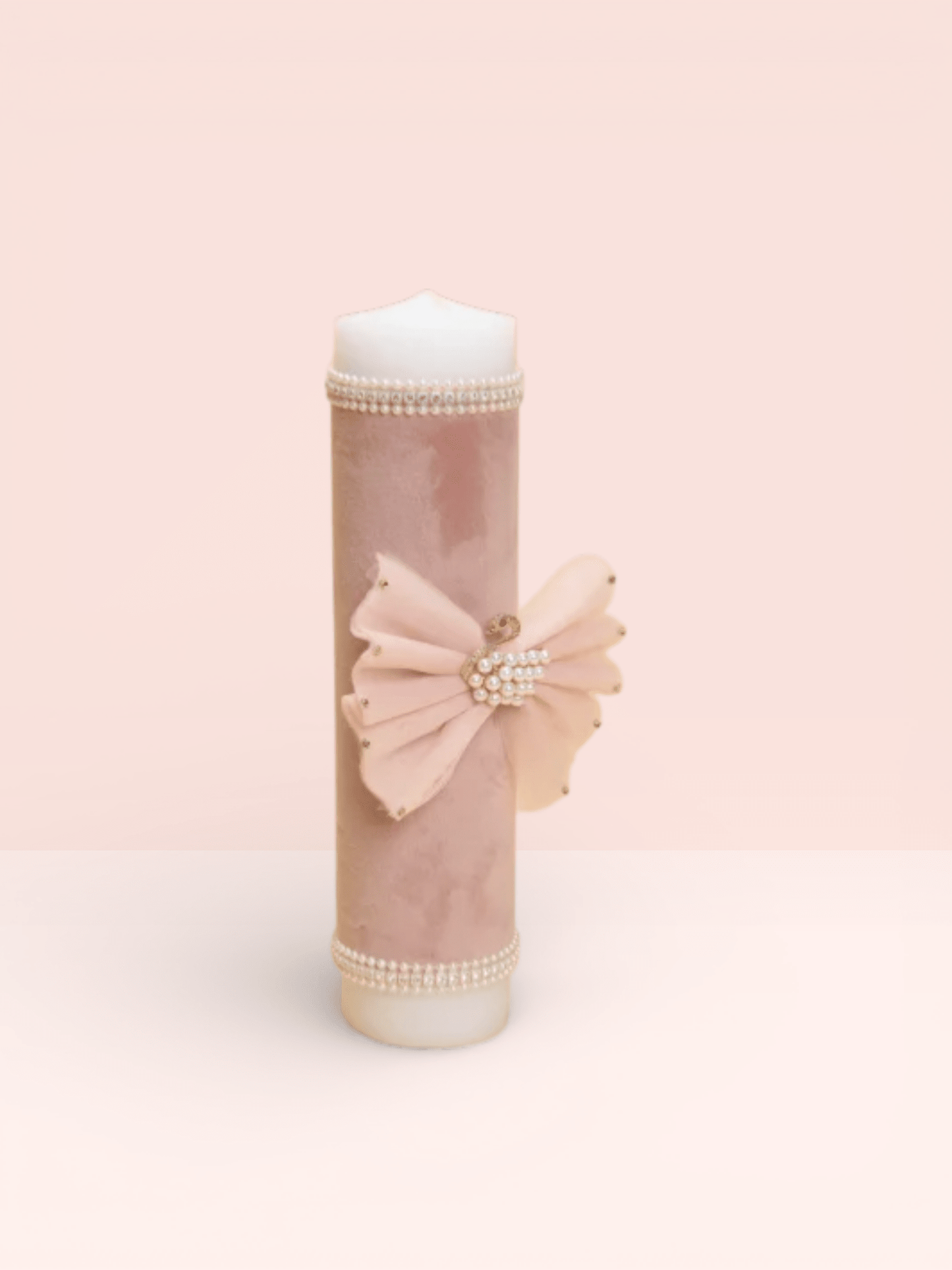 Lumânare Lebada pe catifea roz - Kids Magazin