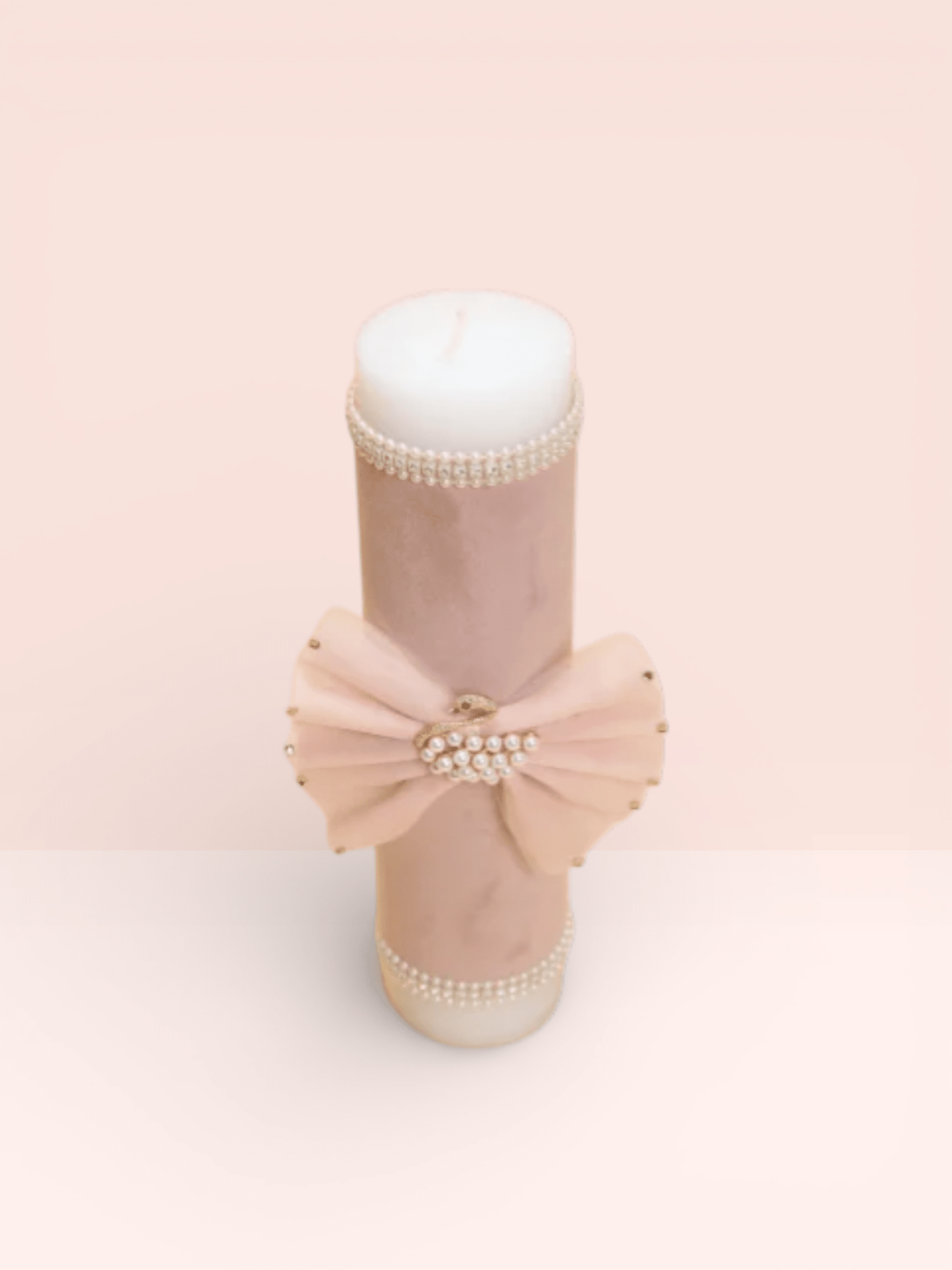 Lumânare Lebada pe catifea roz - Kids Magazin