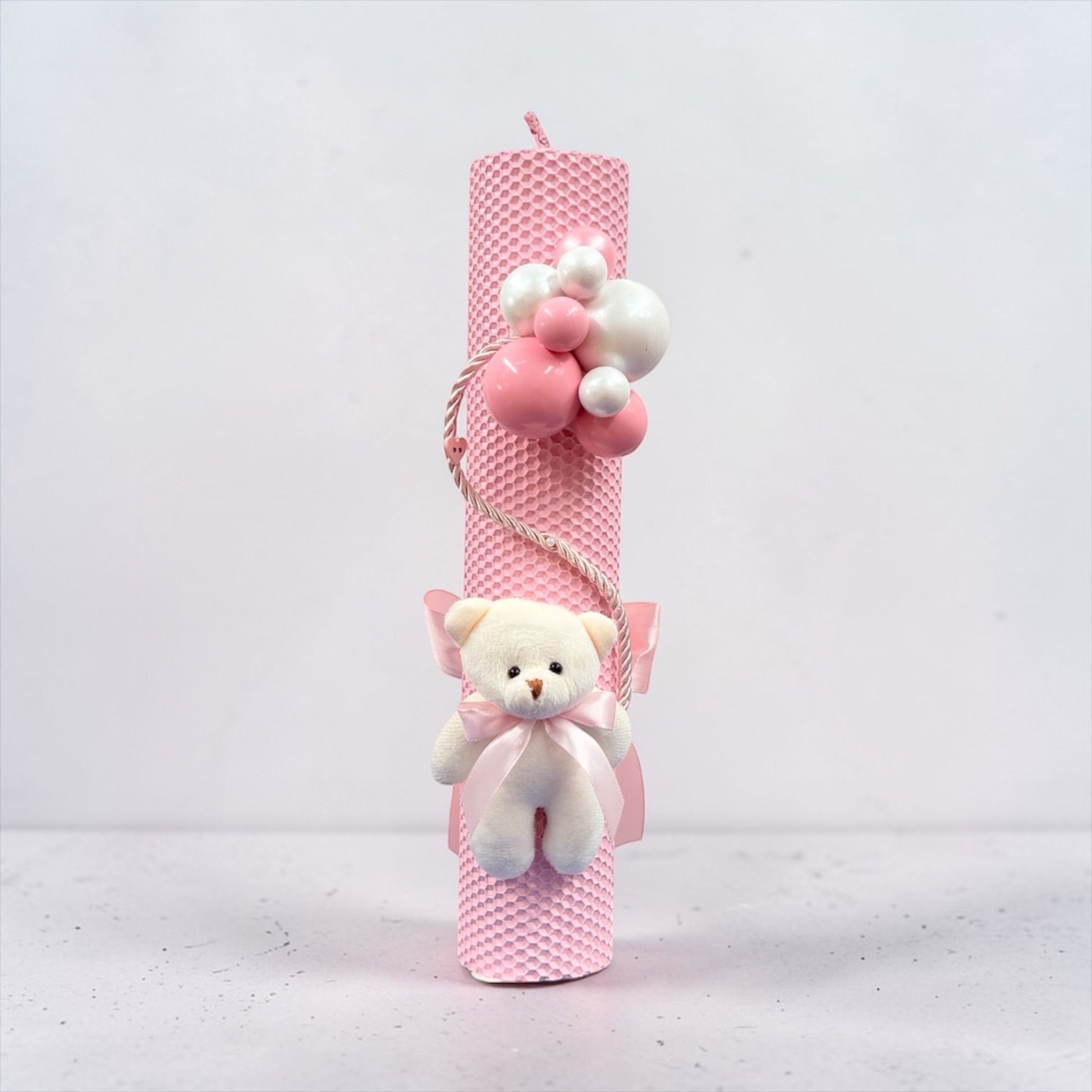 Lumânare roz Ursulet Cu Balonase - Kids Magazin