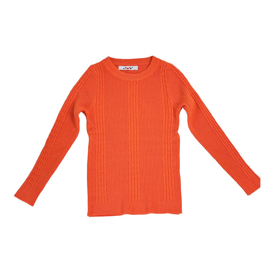 Maleta tip pulover orange cu model striat - Kids Magazin