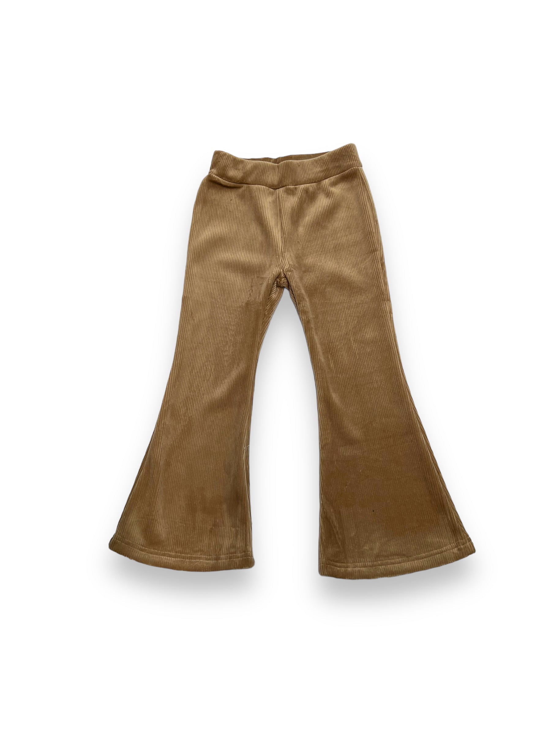 Pantaloni evazati crem vătuiți - Kids Magazin