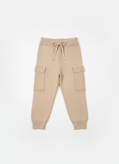 Pantaloni tricotați crem - Kids Magazin