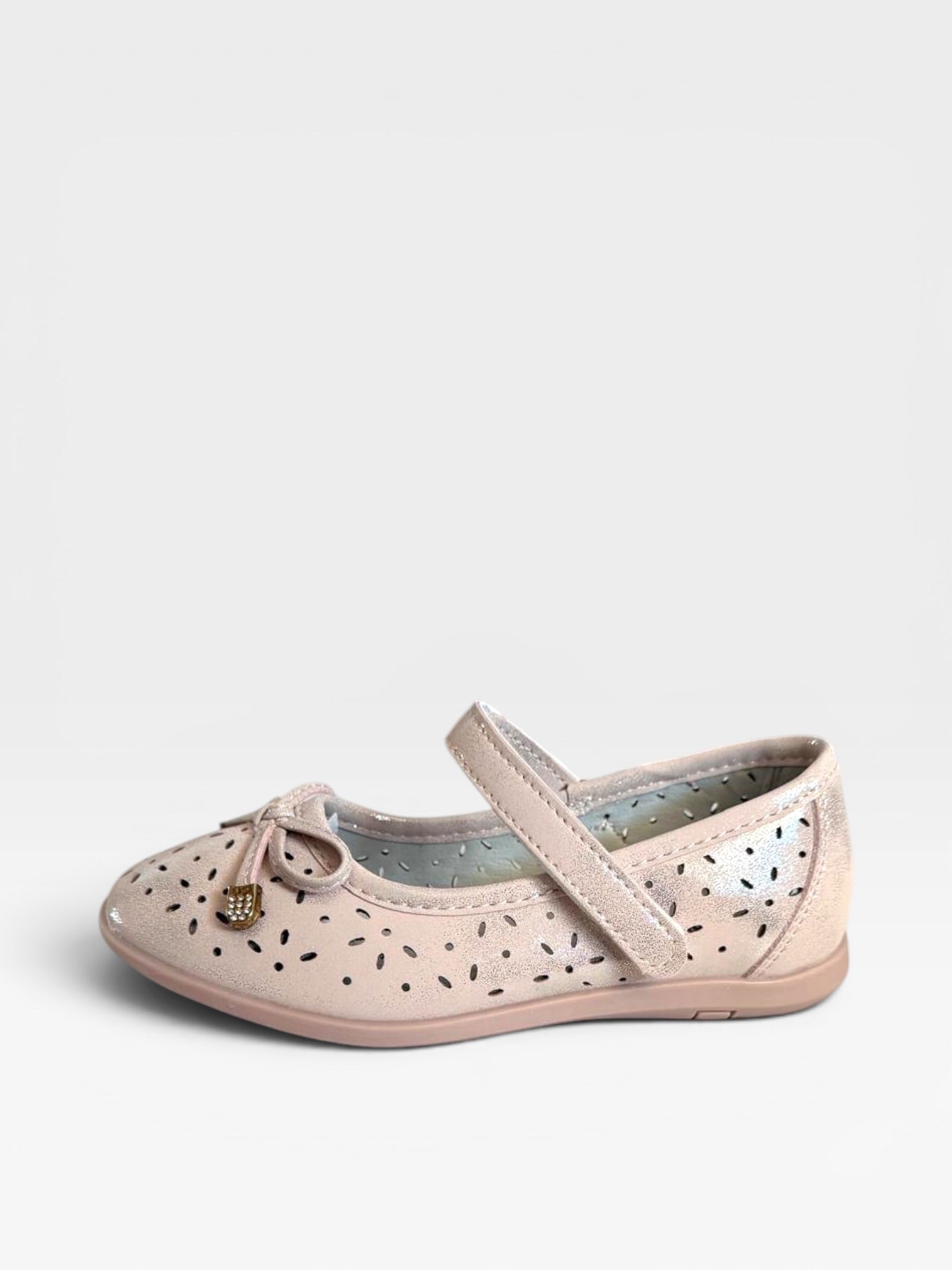 Pantofi perforati roz sidefați - Kids Magazin