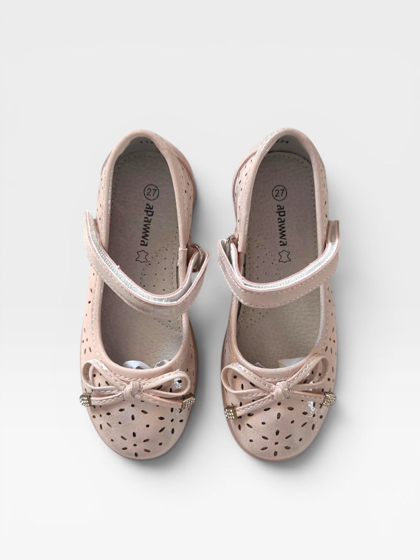 Pantofi perforati roz sidefați - Kids Magazin