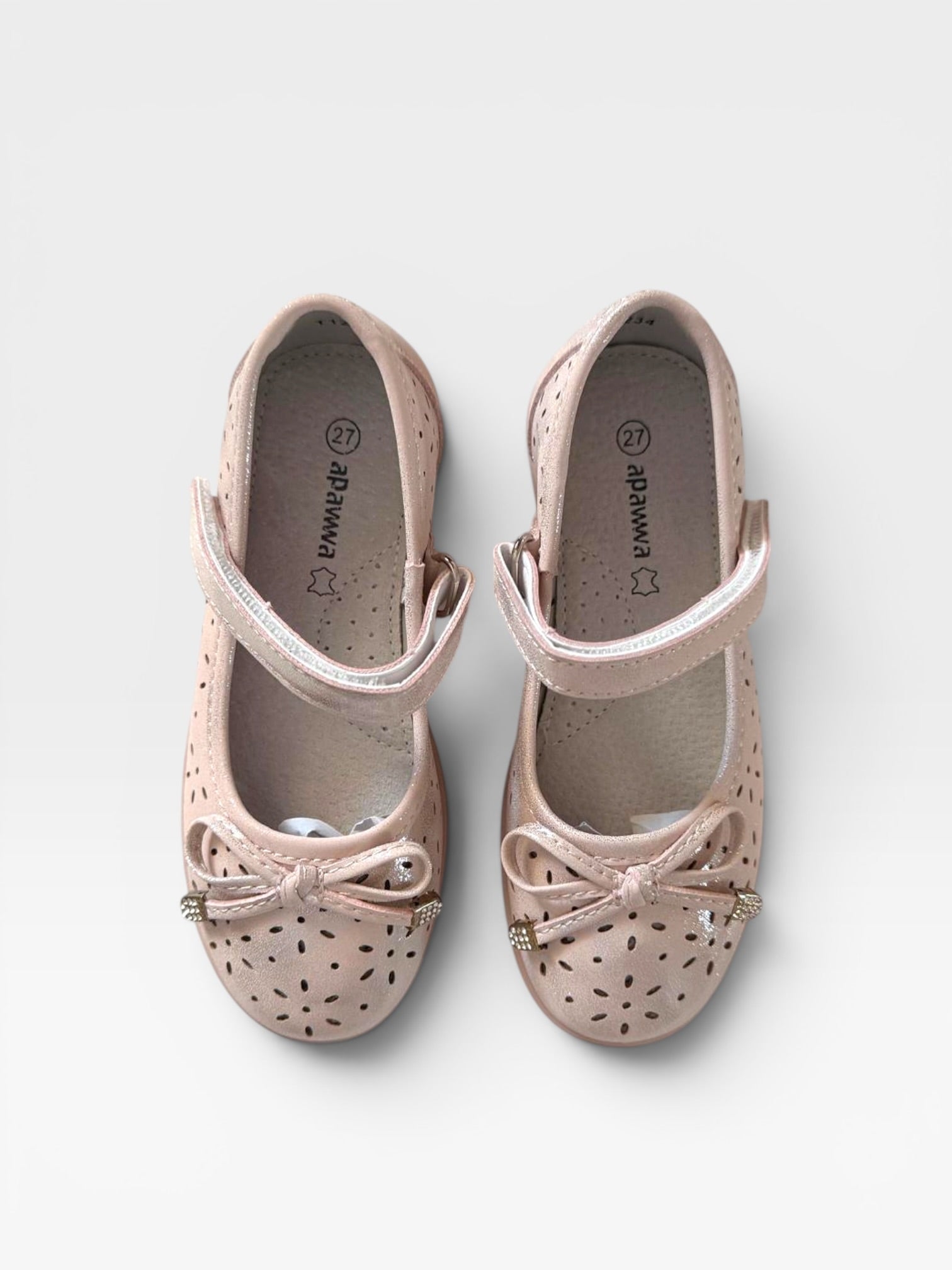 Pantofi perforati roz sidefați - Kids Magazin