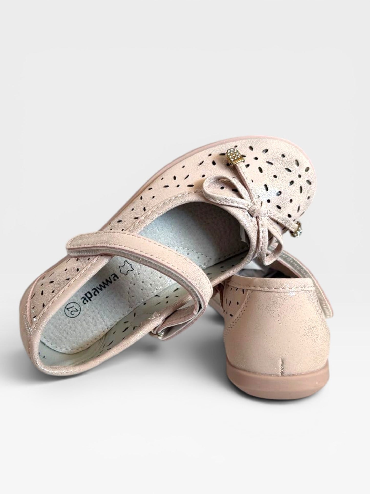 Pantofi perforati roz sidefați - Kids Magazin