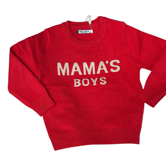 Pulover Mama’s Boys Rosu - Kids Magazin