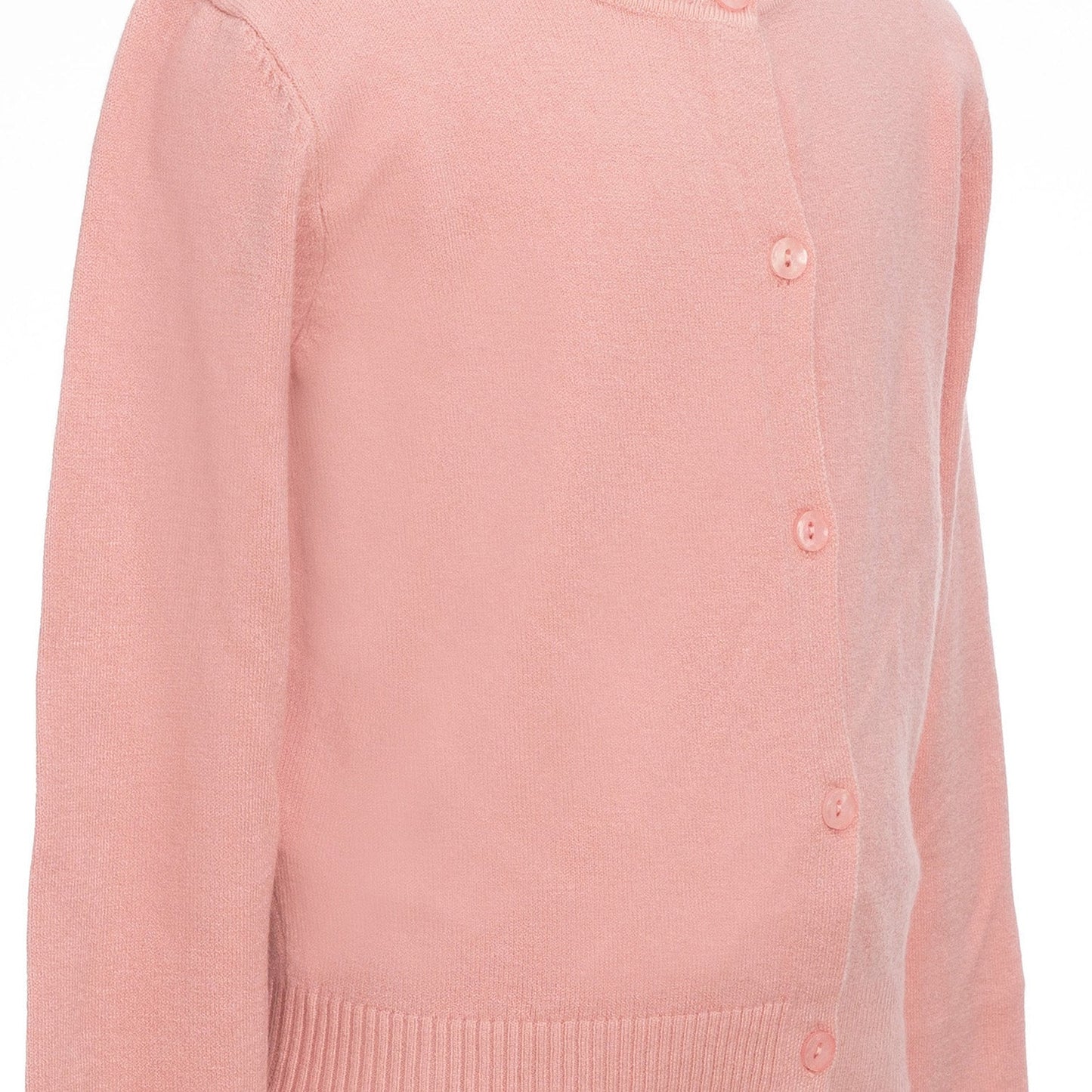 Pulover roz cu nasturi - Kids Magazin