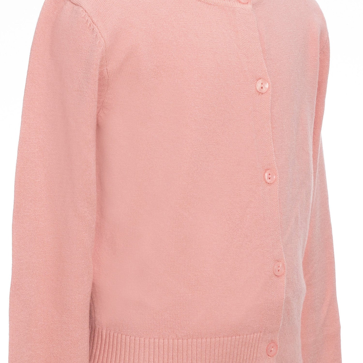 Pulover roz cu nasturi - Kids Magazin