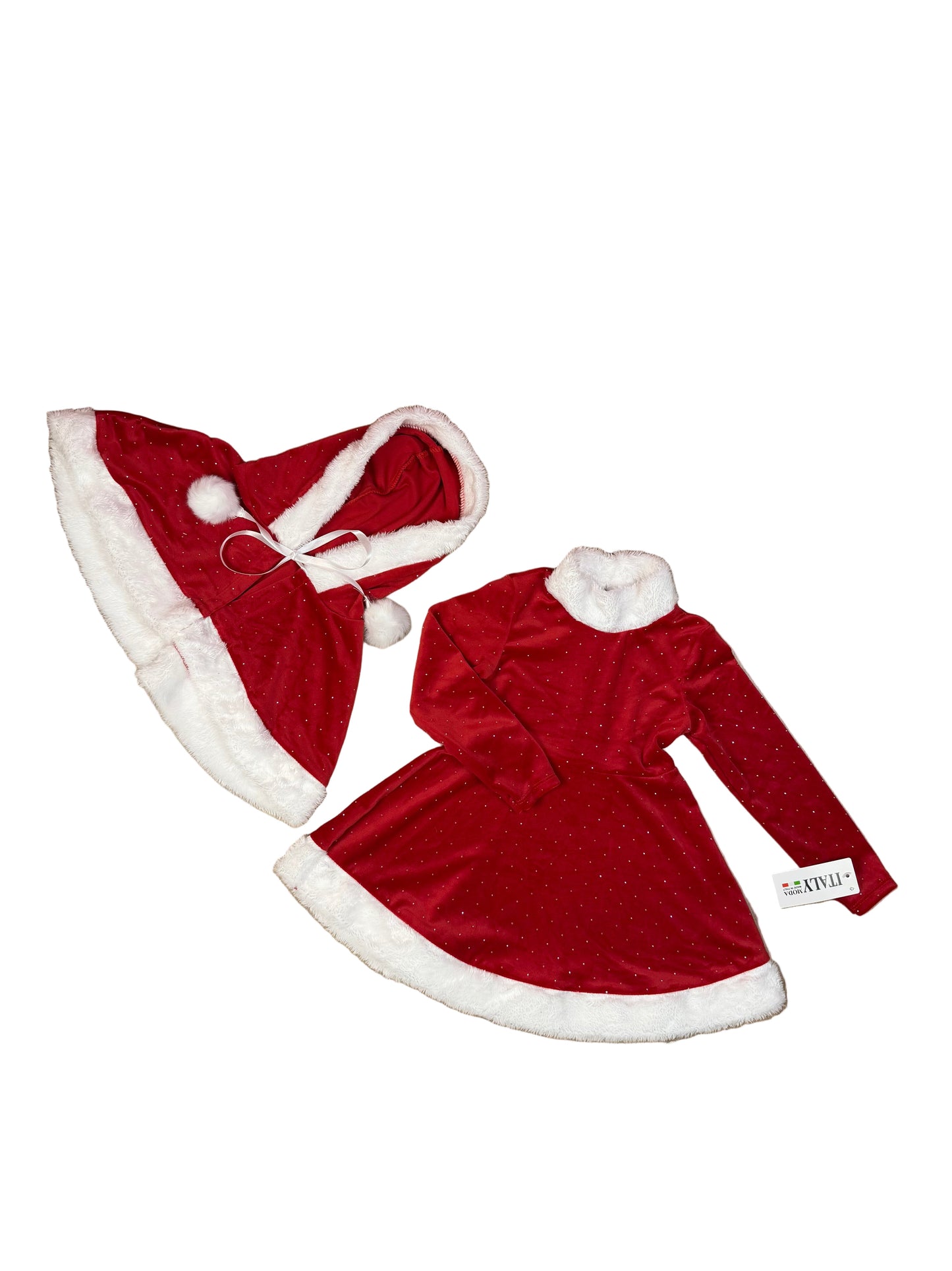 Rochie Craciunita cu capa - Kids Magazin