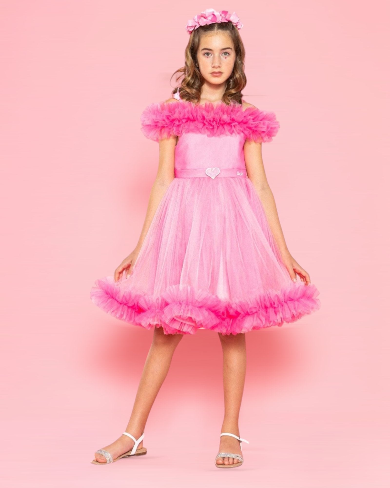 Rochie eleganta midi so pink - Kids Magazin