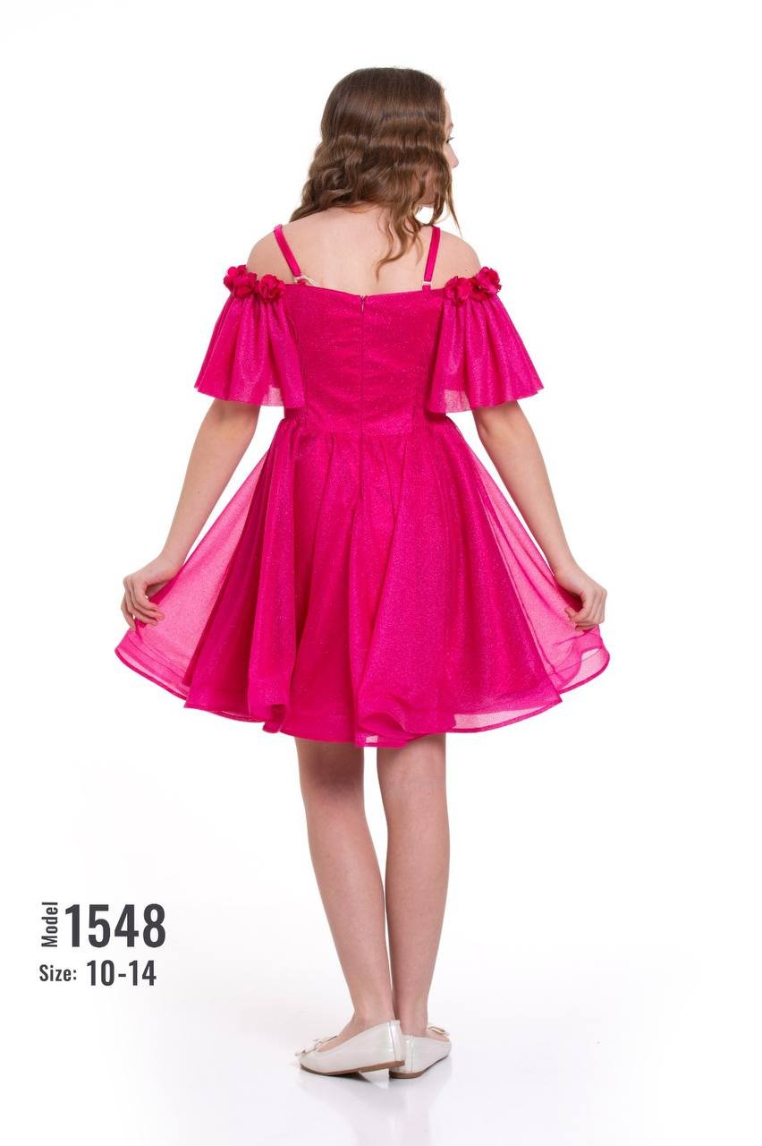 Rochie elegantă scurtă 1548 - Kids Magazin