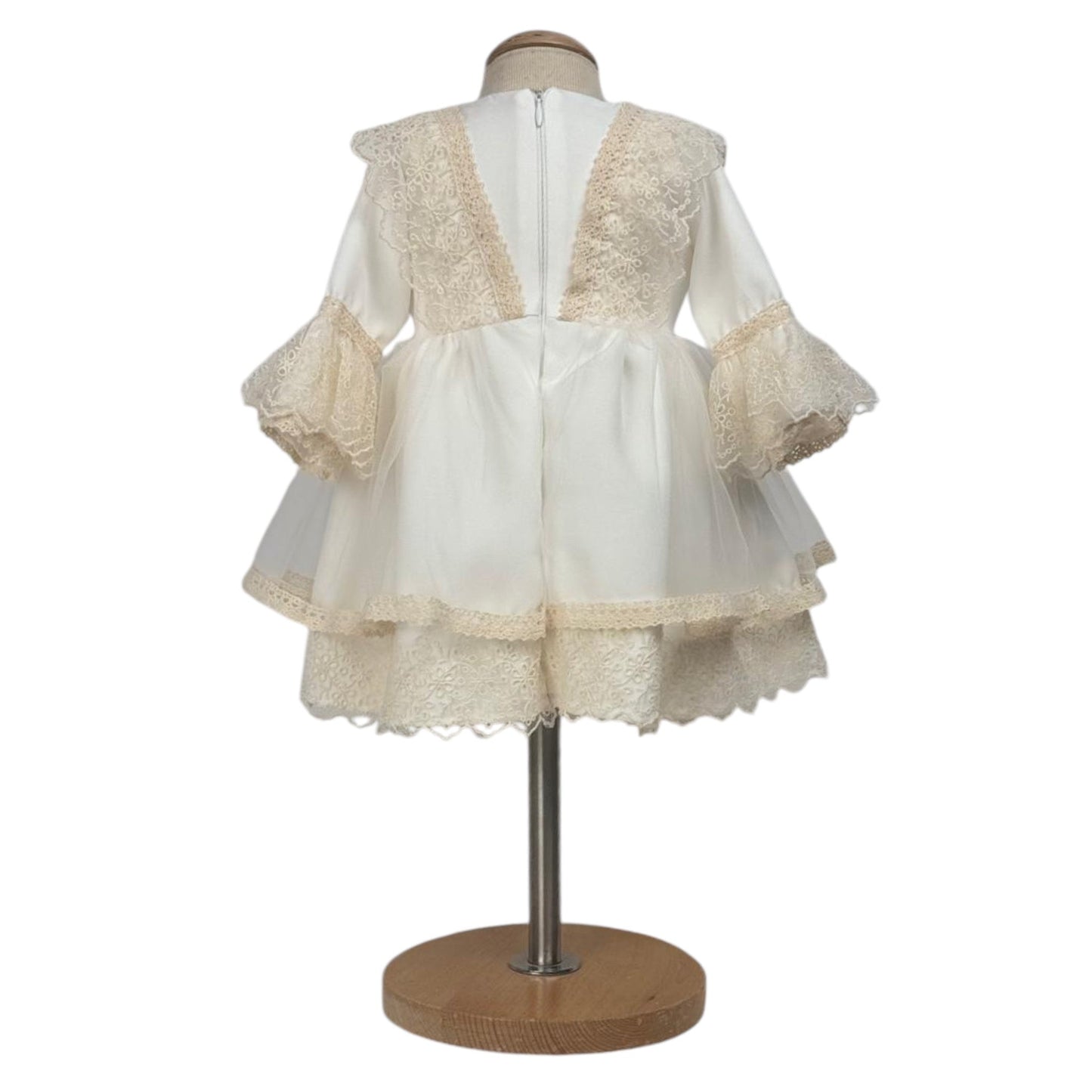 Rochie ivory potrivită pentru botez - Kids Magazin