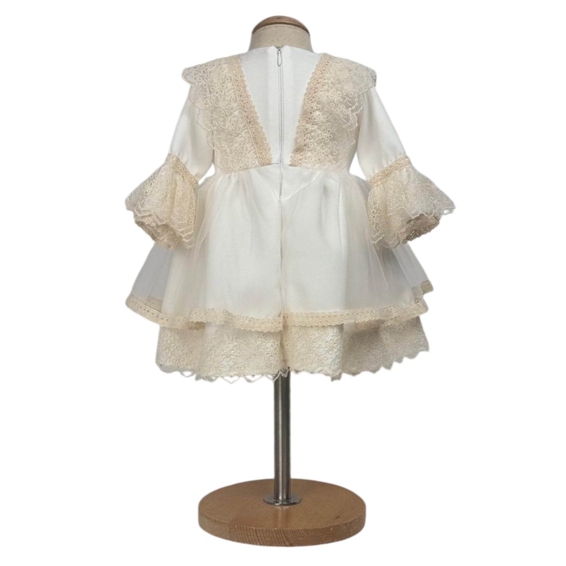 Rochie ivory potrivită pentru botez - Kids Magazin