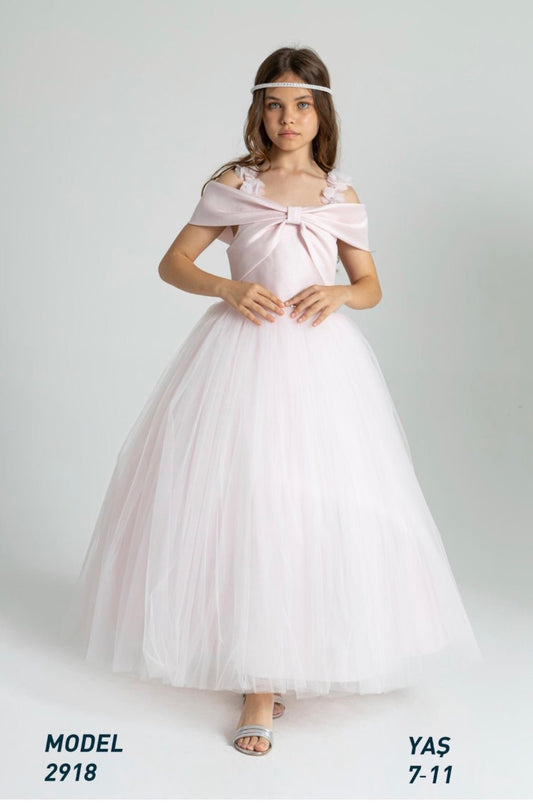 Rochie roz cu crinolina - Kids Magazin