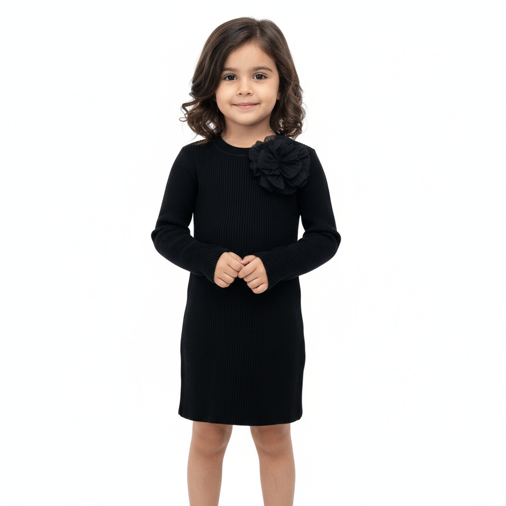 Rochie scurtă din tricot - Kids Magazin