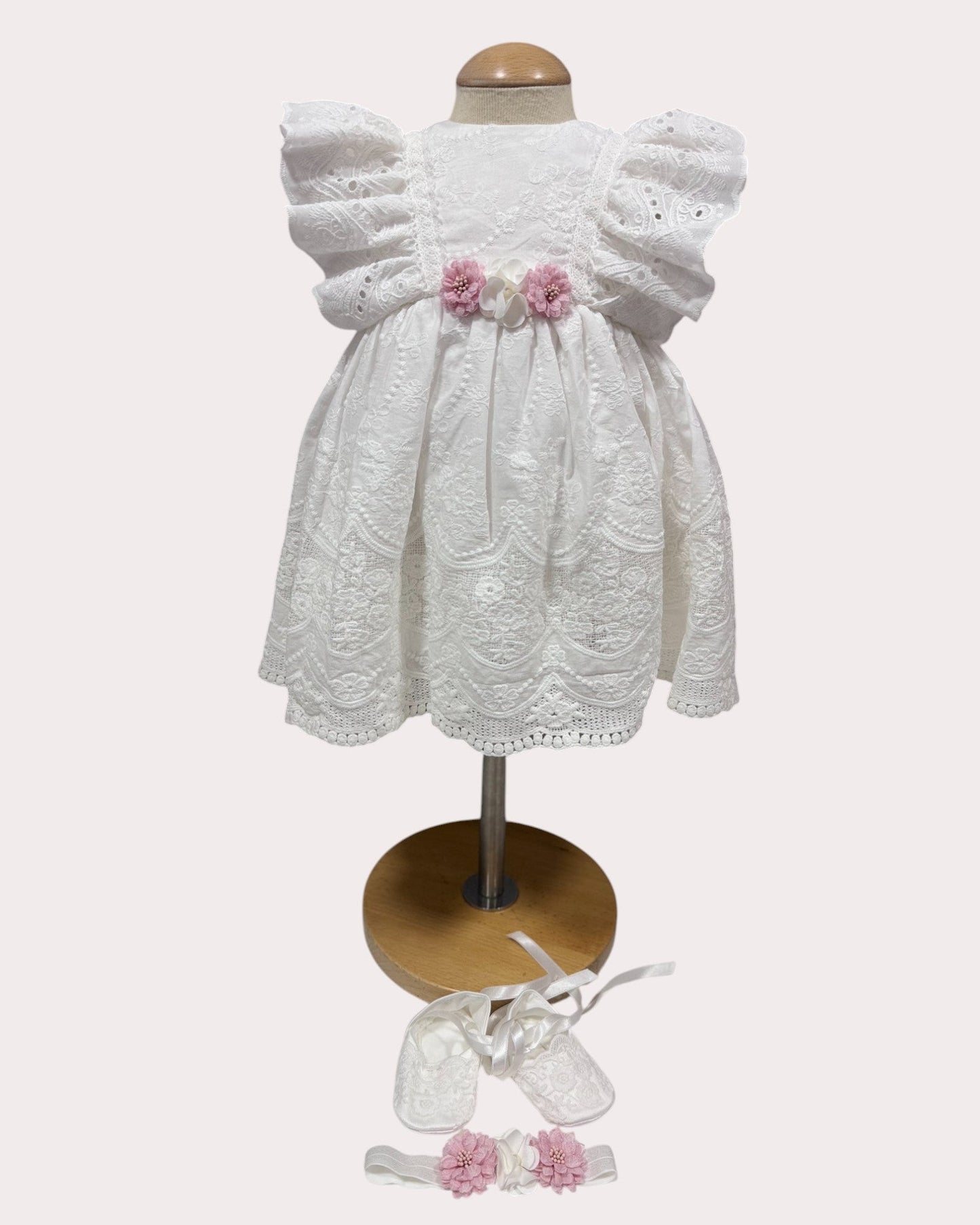 Rochita eleganta pentru bebelusi Anemona Alba - Kids Magazin