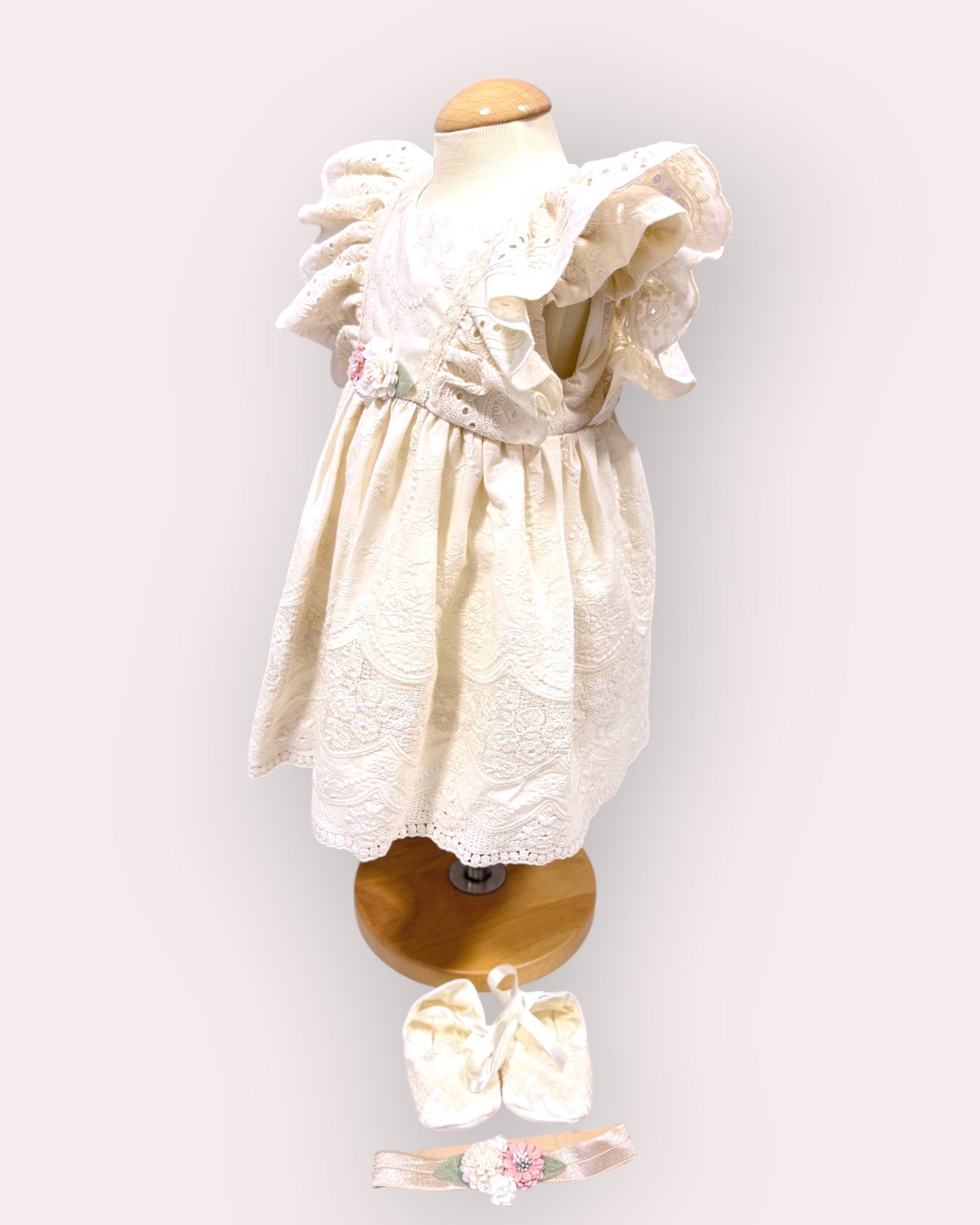 Rochita eleganta pentru bebelusi Anemona Crem - Kids Magazin