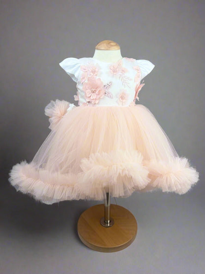Rochita eleganta pentru bebelusi Gloria piersica - Kids Magazin
