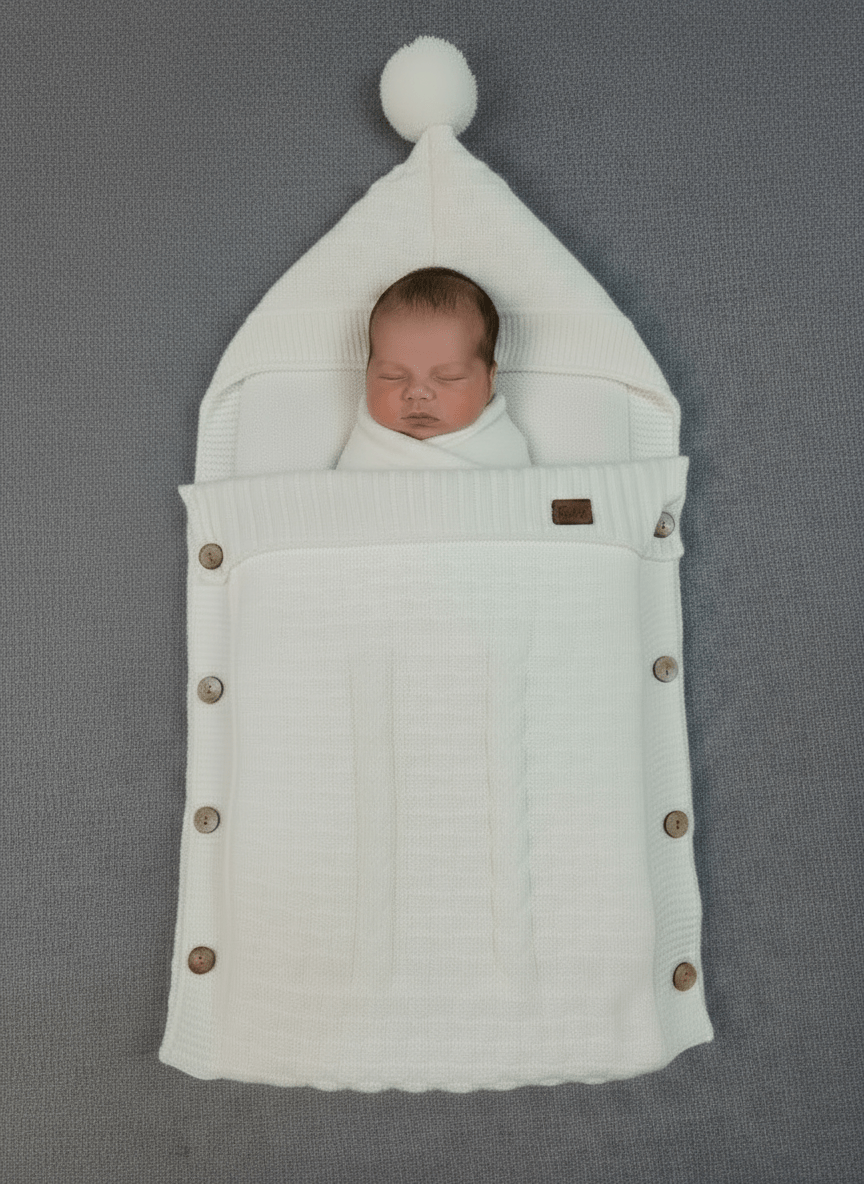 Sac de dormit crem pentru bebeluș - Kids Magazin