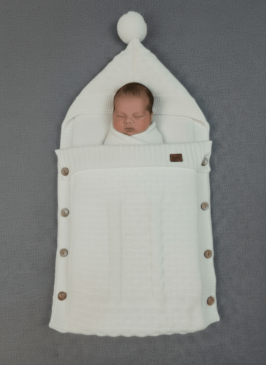 Sac de dormit crem pentru bebeluș - Kids Magazin