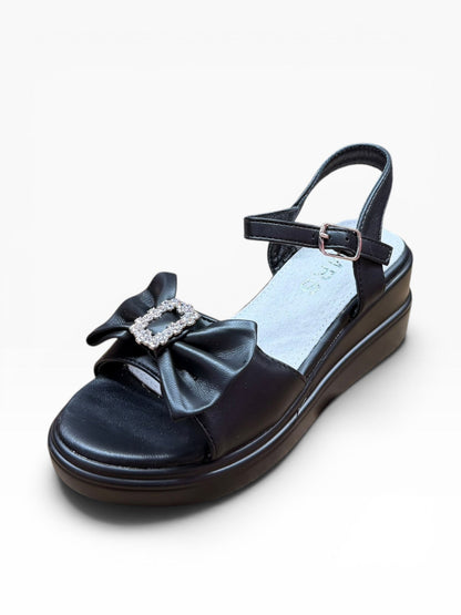 Sandale Fundiță negre cu platformă - Kids Magazin