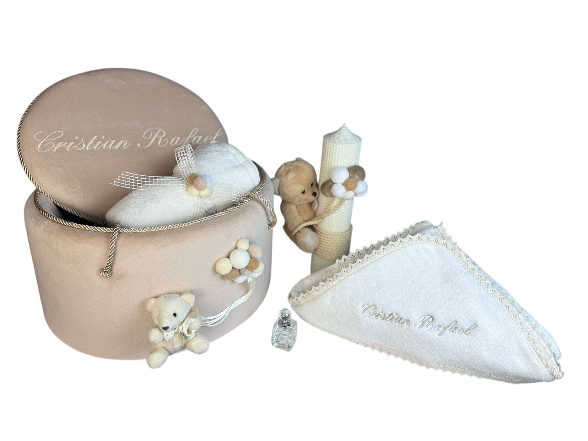 Set cufar, trusou personalizat si lumanare - Kids Magazin