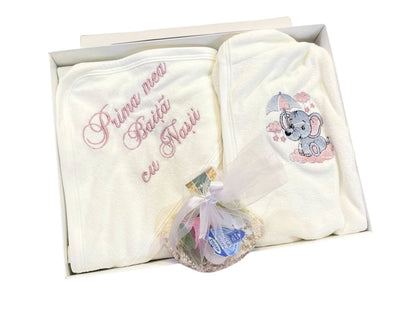 Set Prima baita cu nasii - Elefantel Roz - Kids Magazin