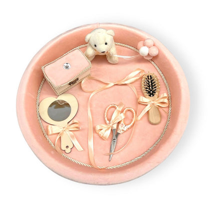 Tavita pentru mot Ursulet de Catifea Piersica - Kids Magazin