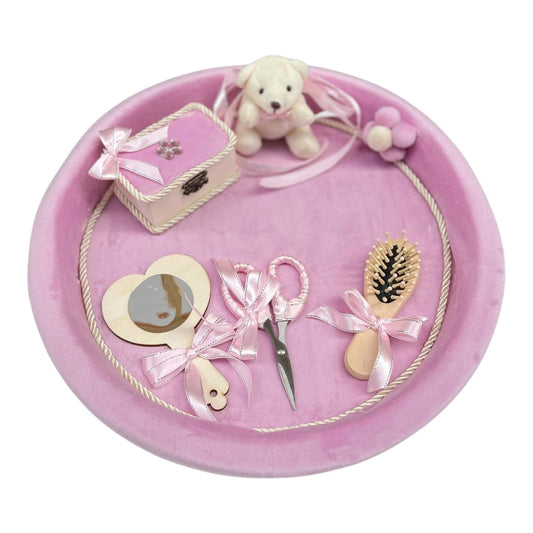 Tavita pentru mot Ursulet de Catifea Roz - Kids Magazin