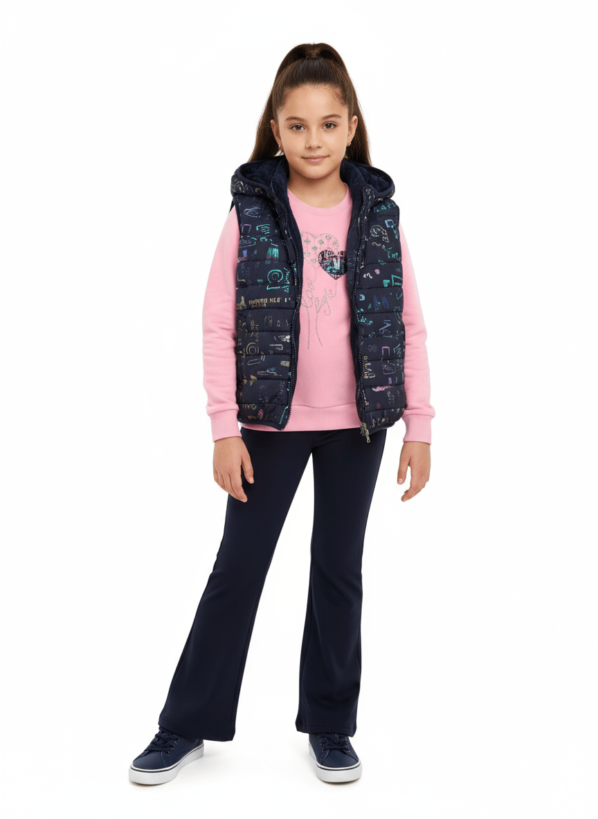 Trening bleomari cu vestă îmblănită - Kids Magazin