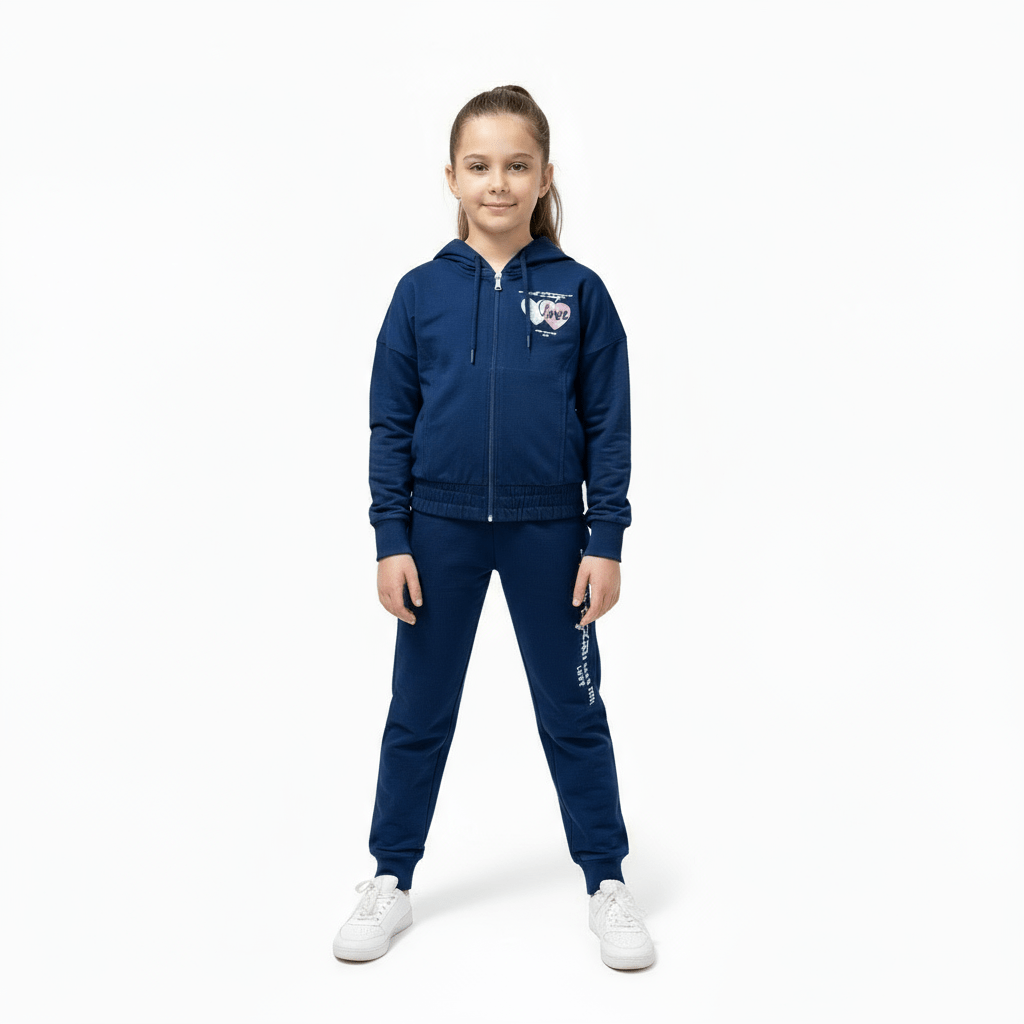 Trening bleomarin din bumbac pentru fete - Kids Magazin