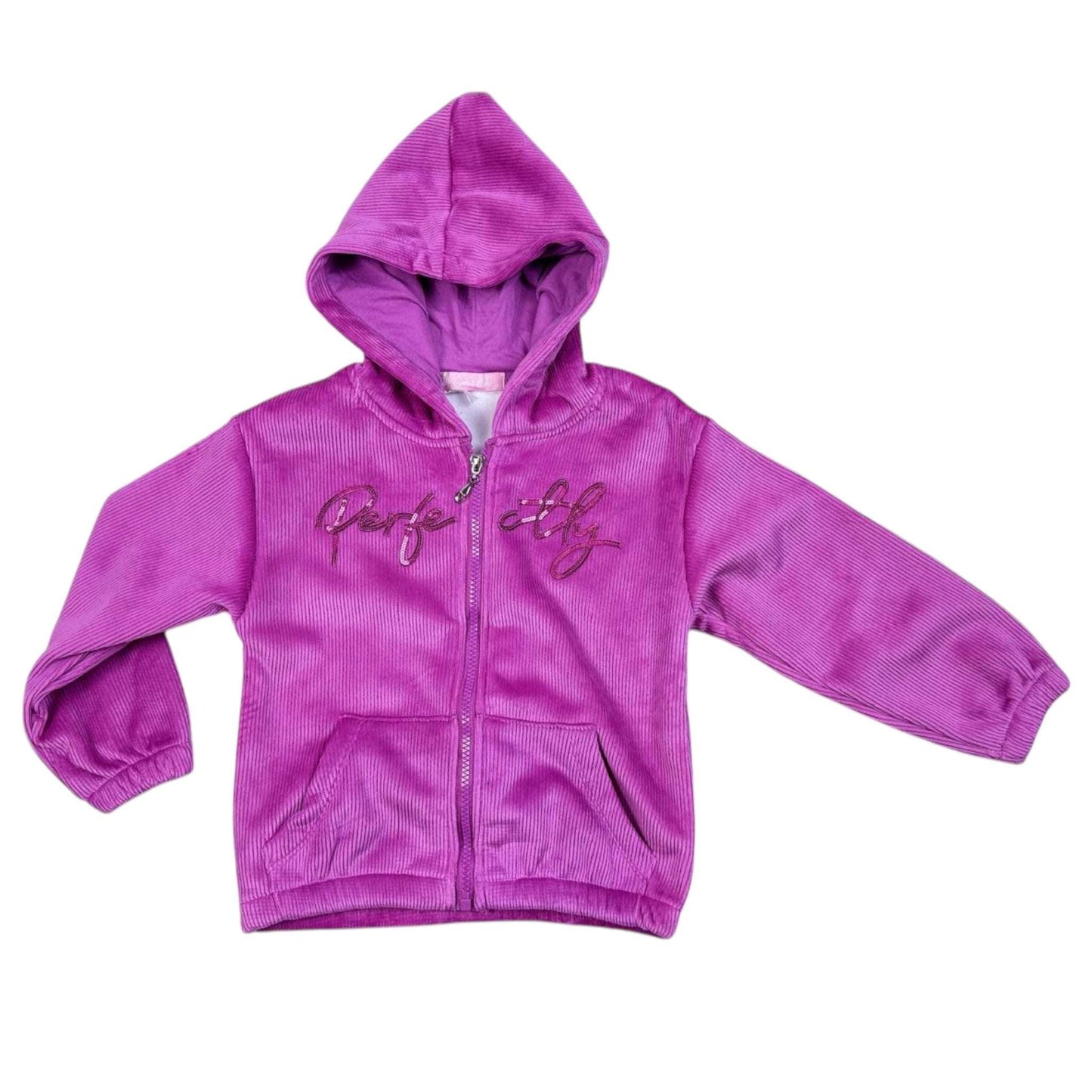 Trening de catifea roz Perfectly - Kids Magazin