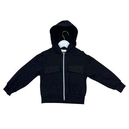 Trening negru cu strasuri 3 piese - Kids Magazin