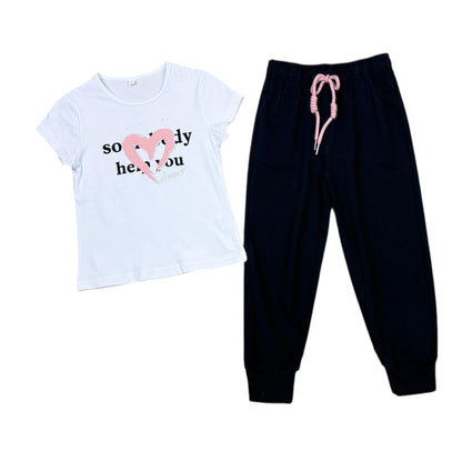 Trening roz cu strasuri 3 piese - Kids Magazin