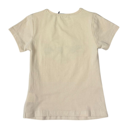Tricou crem cu inimioara - Kids Magazin