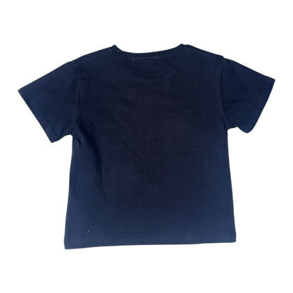 Tricou cu floricele de fata negru - Kids Magazin