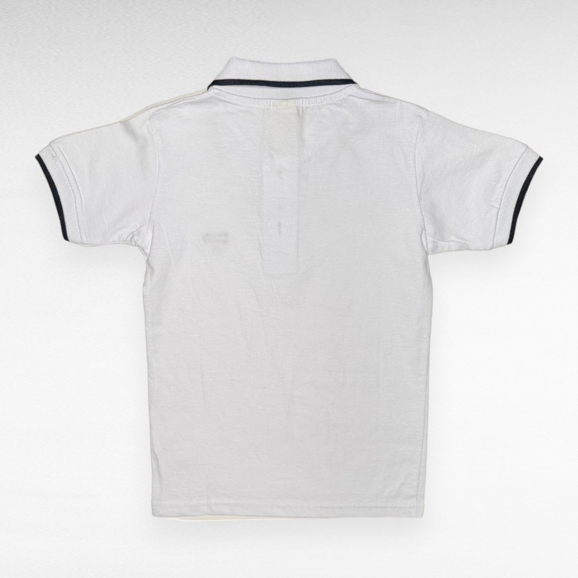 Tricou polo alb cu dunga bleomarin baieti - Kids Magazin