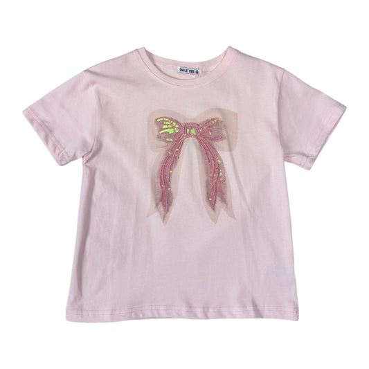 Tricou Roz cu Fundita - Kids Magazin