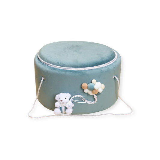 Trusou Mathias in cufar de catifea cu ursulet - Kids Magazin