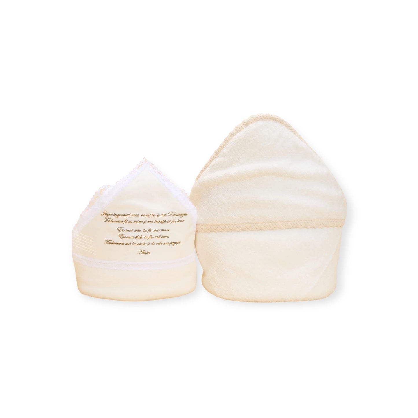 Trusou Ursuleț în cufăr de catifea Crem cu elemente rustice - Kids Magazin