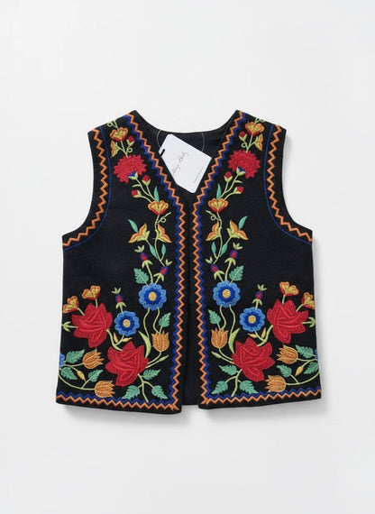 Vesta tradițională cu model florală - Kids Magazin